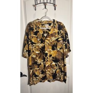 Panama Jack Mens Size 3XL Shirt Hawaiian Beer Parrot Tropical Beach Resort